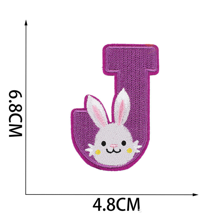 Bordir Patch Huruf Abjad Capital Letter Easter Series Iron On Iron Patch Setrika Baju Tema Paskah