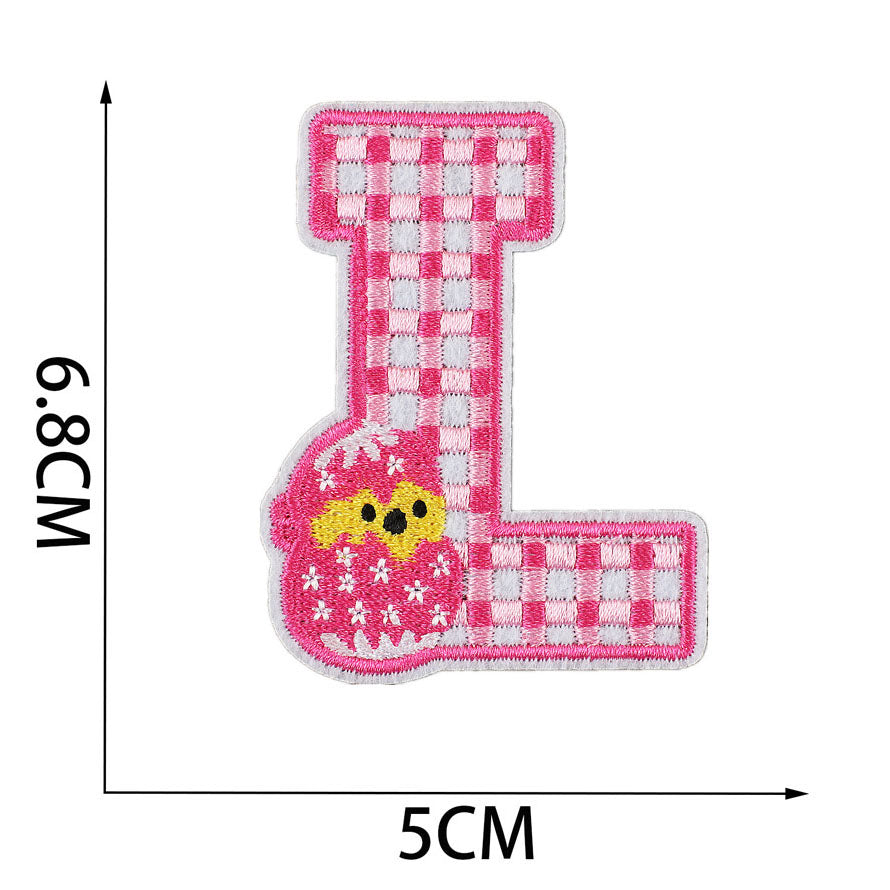Bordir Patch Huruf Abjad Capital Letter Easter Series Iron On Iron Patch Setrika Baju Tema Paskah