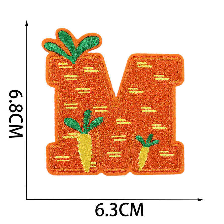 Bordir Patch Huruf Abjad Capital Letter Easter Series Iron On Iron Patch Setrika Baju Tema Paskah