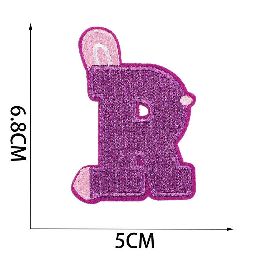 Bordir Patch Huruf Abjad Capital Letter Easter Series Iron On Iron Patch Setrika Baju Tema Paskah