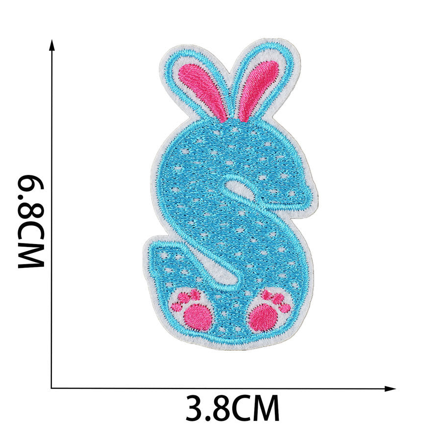 Bordir Patch Huruf Abjad Capital Letter Easter Series Iron On Iron Patch Setrika Baju Tema Paskah
