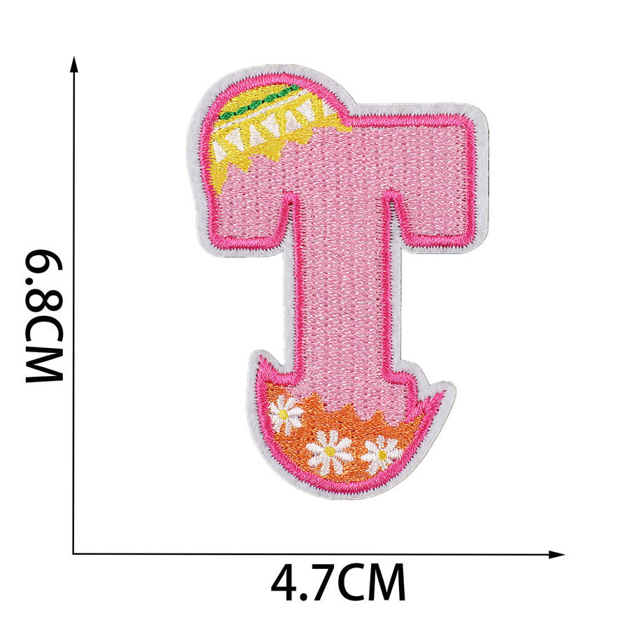 Bordir Patch Huruf Abjad Capital Letter Easter Series Iron On Iron Patch Setrika Baju Tema Paskah