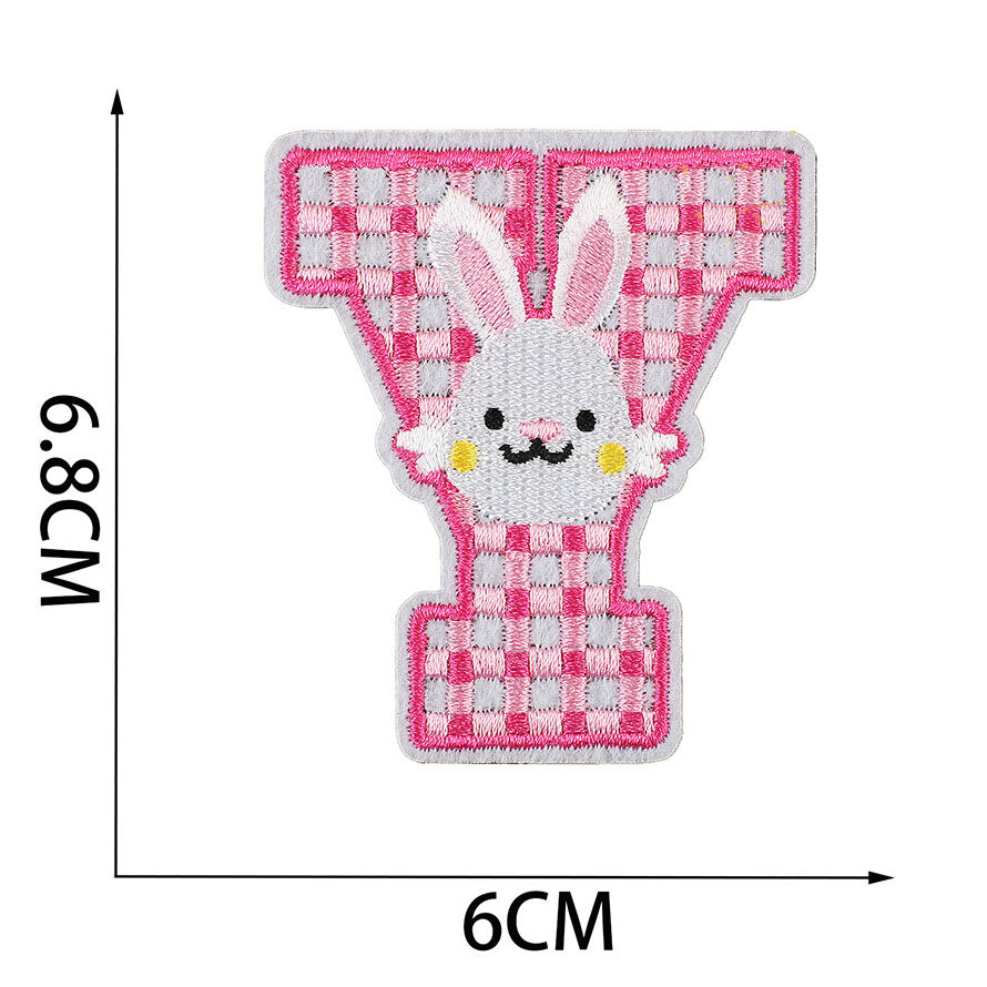 Bordir Patch Huruf Abjad Capital Letter Easter Series Iron On Iron Patch Setrika Baju Tema Paskah