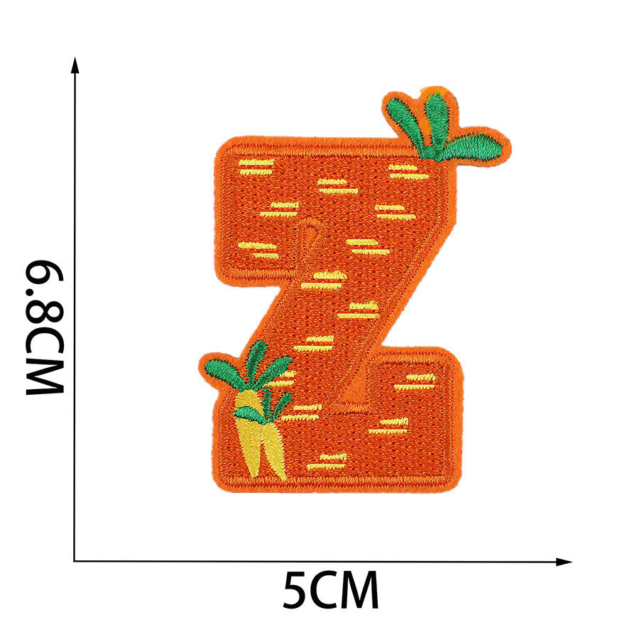 Bordir Patch Huruf Abjad Capital Letter Easter Series Iron On Iron Patch Setrika Baju Tema Paskah