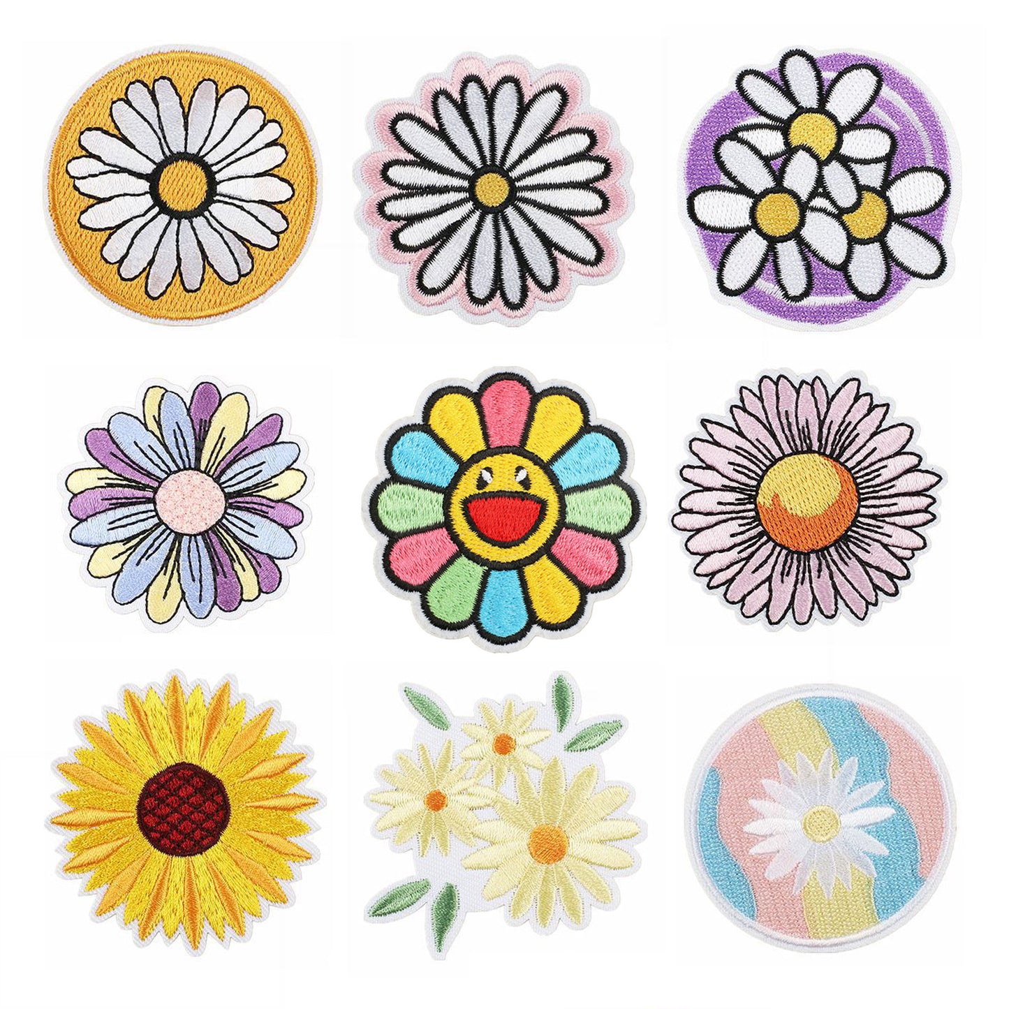 Bordir Patch Karakter Kartun Flower Scenery Mixed Series Iron On Iron Patch Setrika Baju C