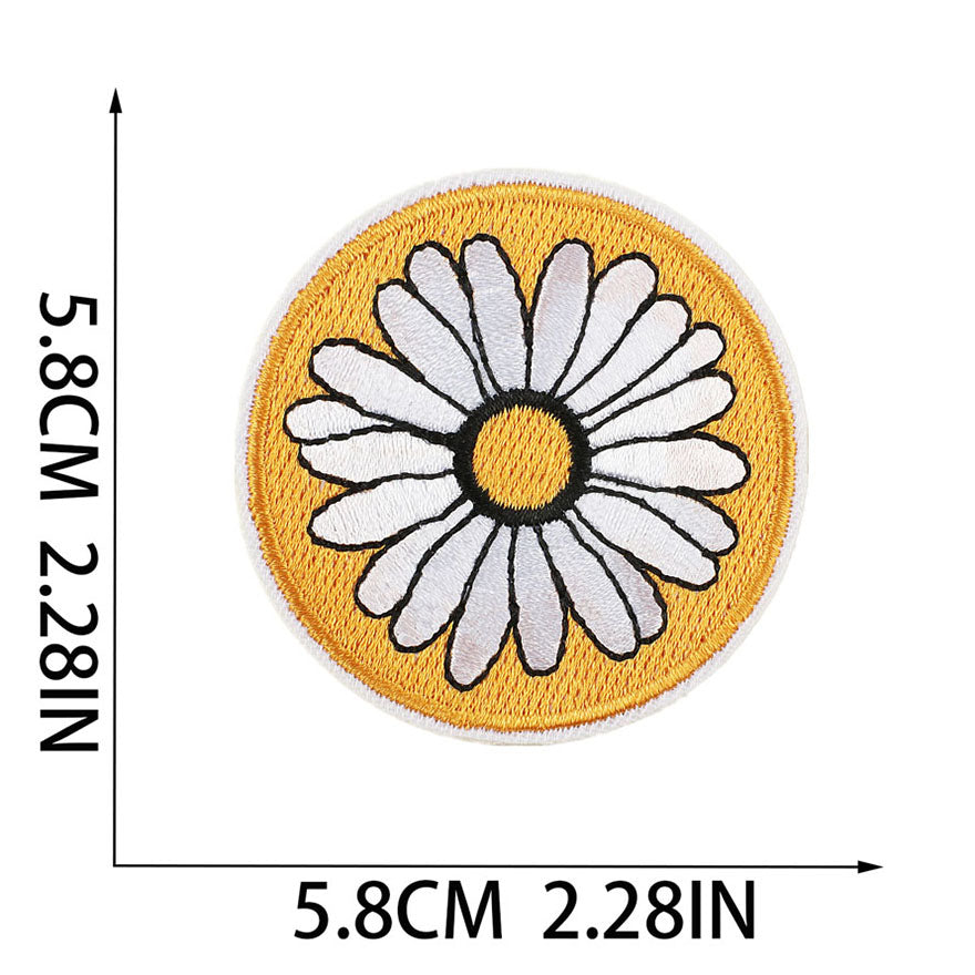 Bordir Patch Karakter Kartun Flower Scenery Mixed Series Iron On Iron Patch Setrika Baju C