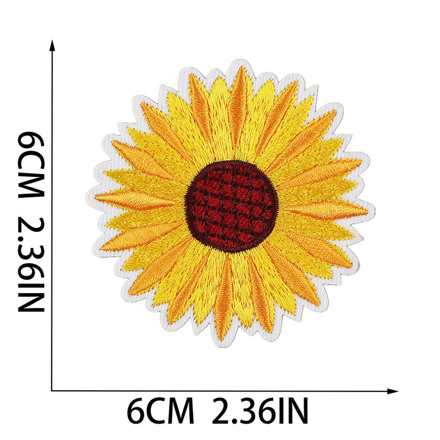 Bordir Patch Karakter Kartun Flower Scenery Mixed Series Iron On Iron Patch Setrika Baju C