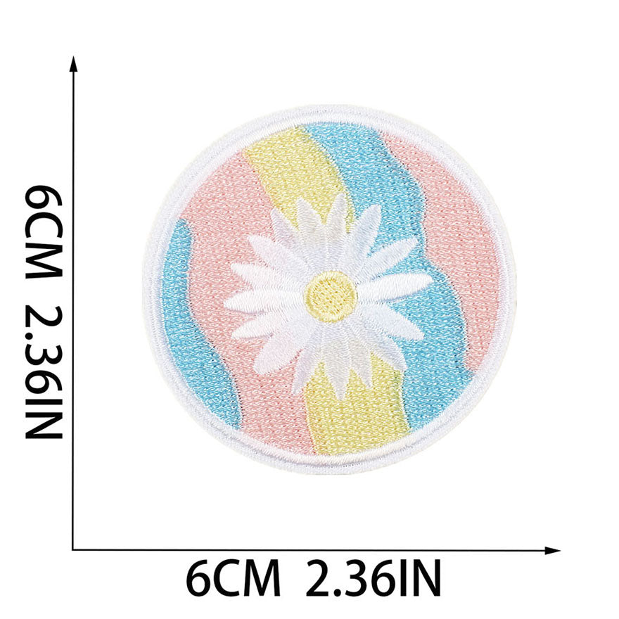 Bordir Patch Karakter Kartun Flower Scenery Mixed Series Iron On Iron Patch Setrika Baju C