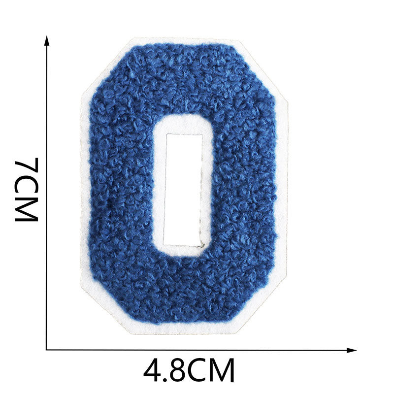 Bordir Patch Huruf Abjad Capital Letter Blue Series Iron On Iron Patch Setrika Baju