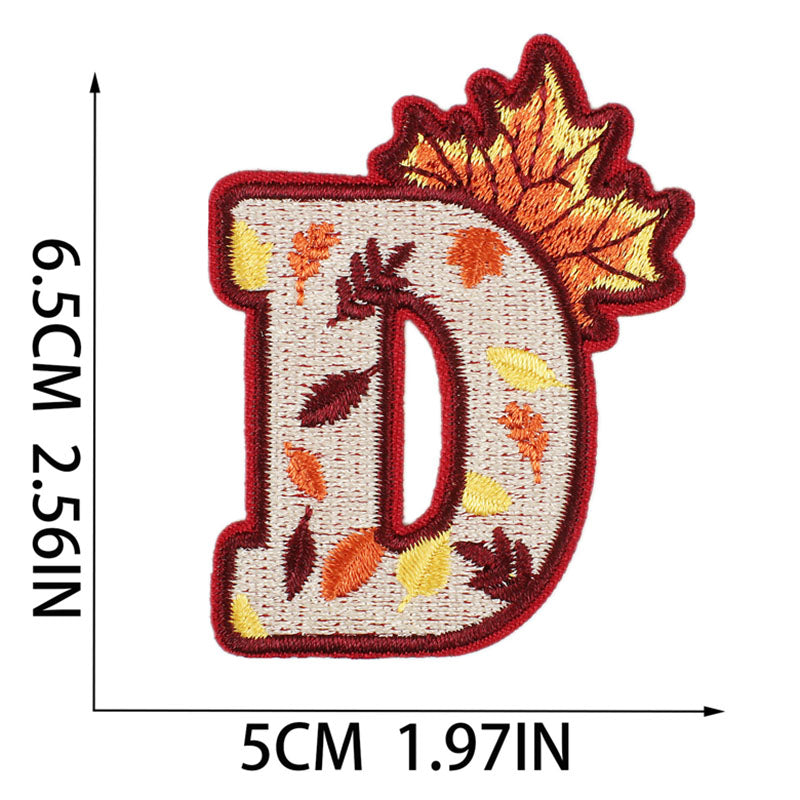 Bordir Patch Huruf Abjad Capital Letter Summer Series Iron On Iron Patch Setrika Baju Tema Musim Panas