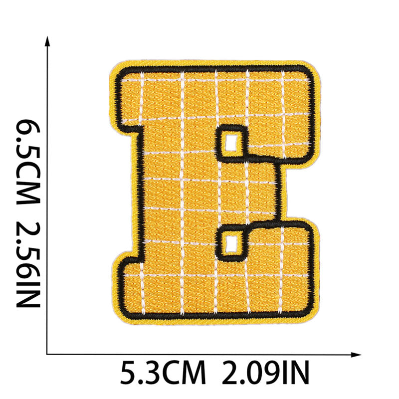 Bordir Patch Huruf Abjad Capital Letter Summer Series Iron On Iron Patch Setrika Baju Tema Musim Panas