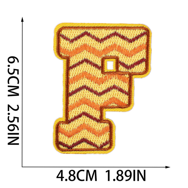 Bordir Patch Huruf Abjad Capital Letter Summer Series Iron On Iron Patch Setrika Baju Tema Musim Panas