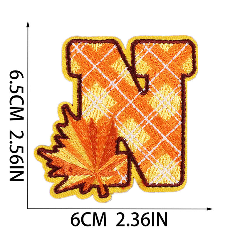 Bordir Patch Huruf Abjad Capital Letter Summer Series Iron On Iron Patch Setrika Baju Tema Musim Panas