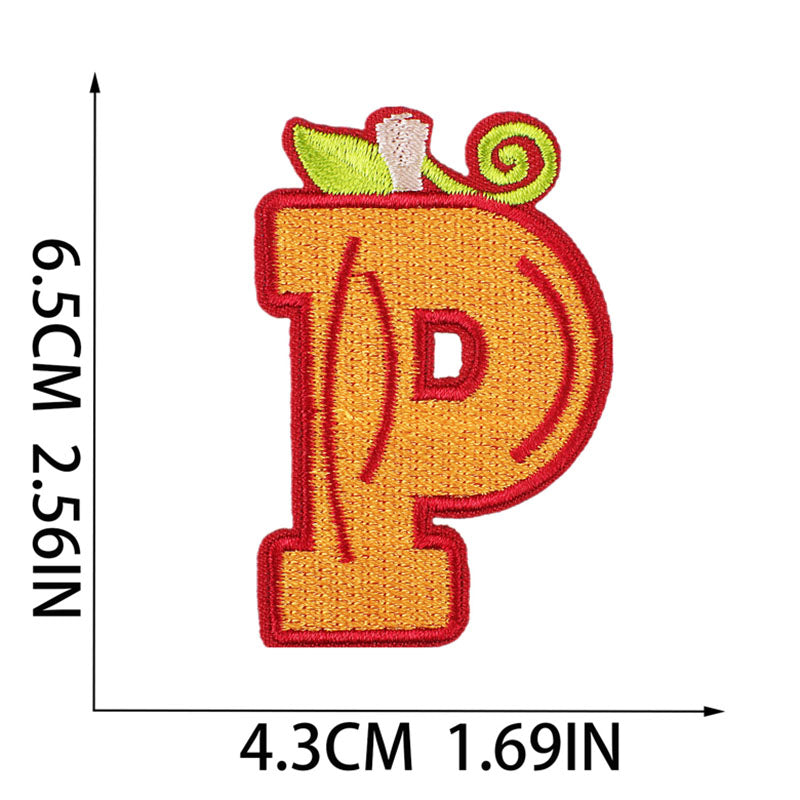 Bordir Patch Huruf Abjad Capital Letter Summer Series Iron On Iron Patch Setrika Baju Tema Musim Panas