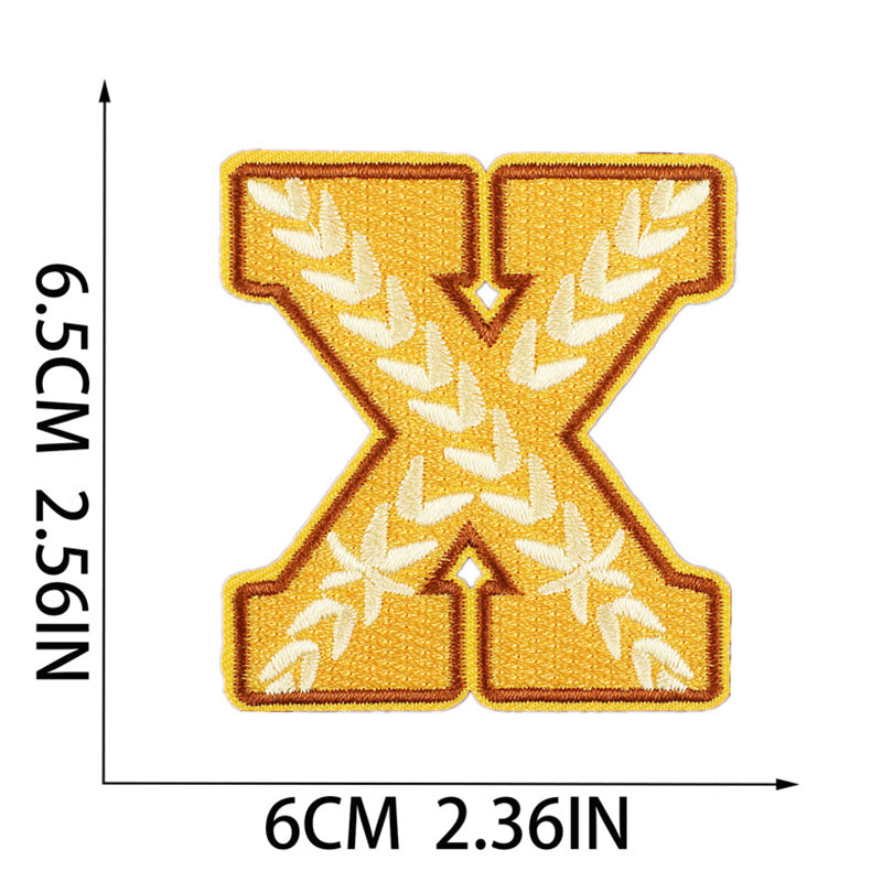 Bordir Patch Huruf Abjad Capital Letter Summer Series Iron On Iron Patch Setrika Baju Tema Musim Panas