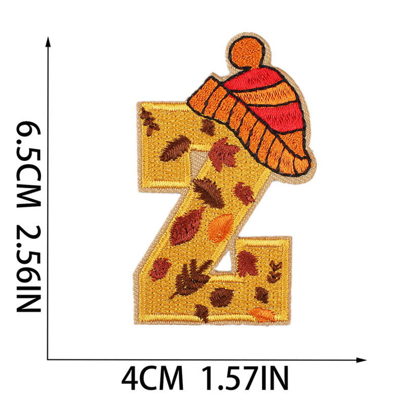Bordir Patch Huruf Abjad Capital Letter Summer Series Iron On Iron Patch Setrika Baju Tema Musim Panas