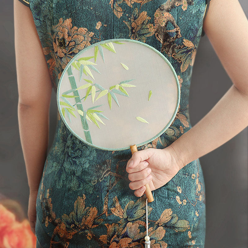DIY Paket Sulam Tangan Kipas Embroidery Fan Double Side