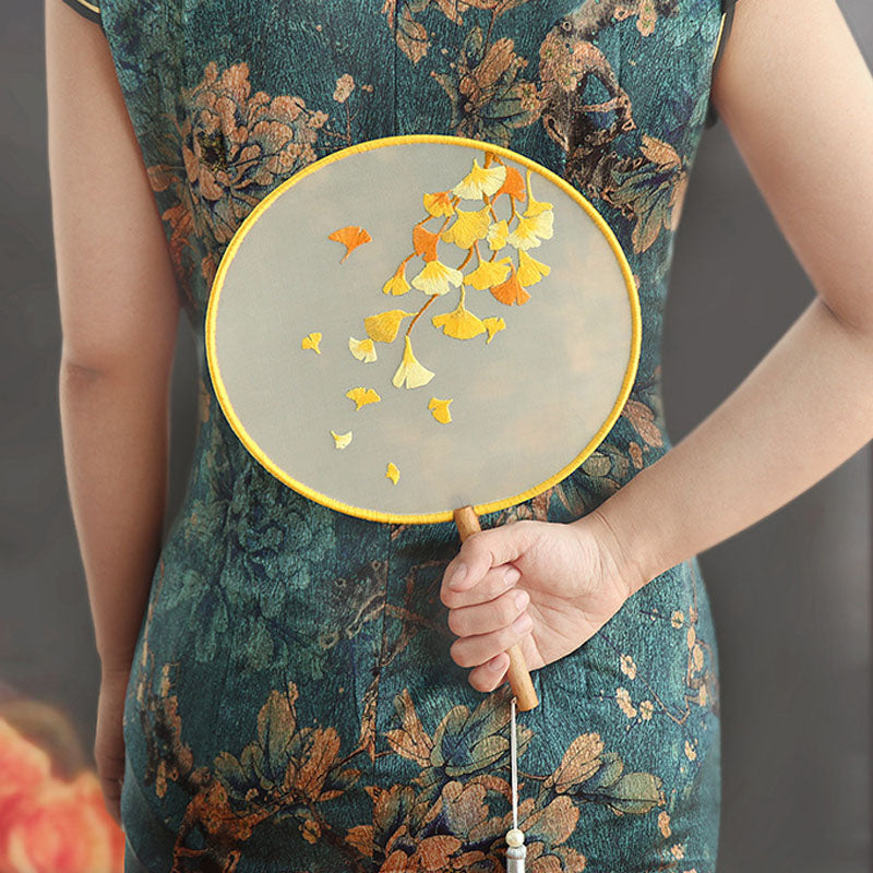 DIY Paket Sulam Tangan Kipas Embroidery Fan Double Side