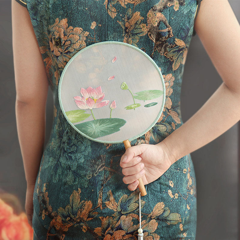 DIY Paket Sulam Tangan Kipas Embroidery Fan Double Side
