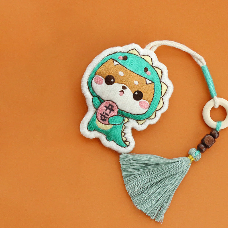 DIY Set Gantungan Sulam Animal Hewan Binatang Lucu Keychain Pendant Embroidery Kit