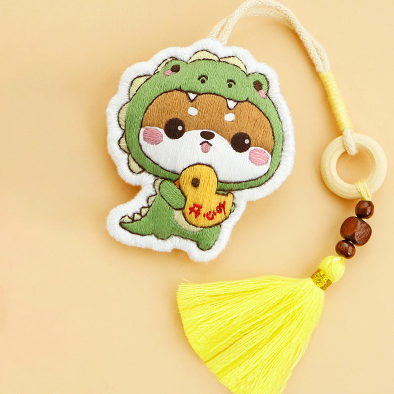 DIY Set Gantungan Sulam Animal Hewan Binatang Lucu Keychain Pendant Embroidery Kit