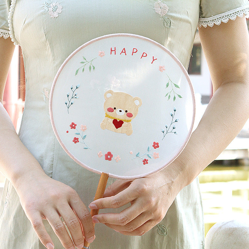 DIY Paket Sulam Tangan Kipas Embroidery Fan Double Side