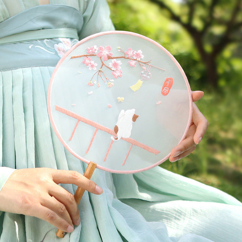 DIY Paket Sulam Tangan Kipas Embroidery Fan Double Side