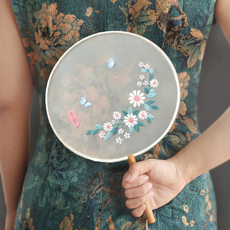 DIY Paket Sulam Tangan Kipas Embroidery Fan Double Side