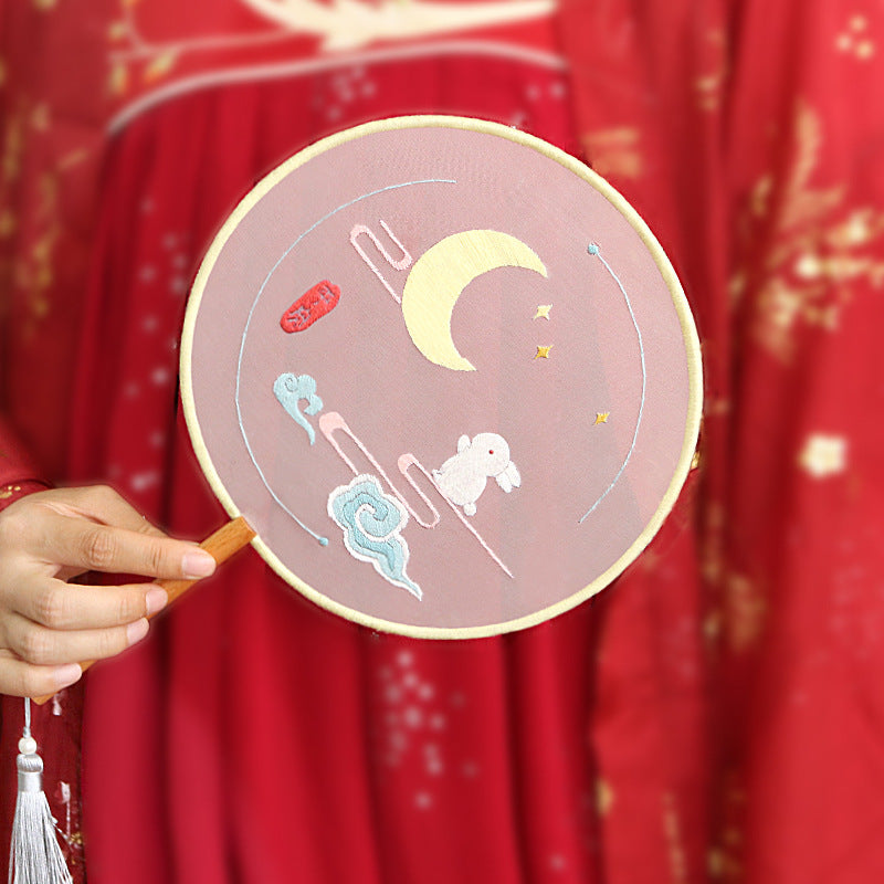 DIY Paket Sulam Tangan Kipas Embroidery Fan Double Side