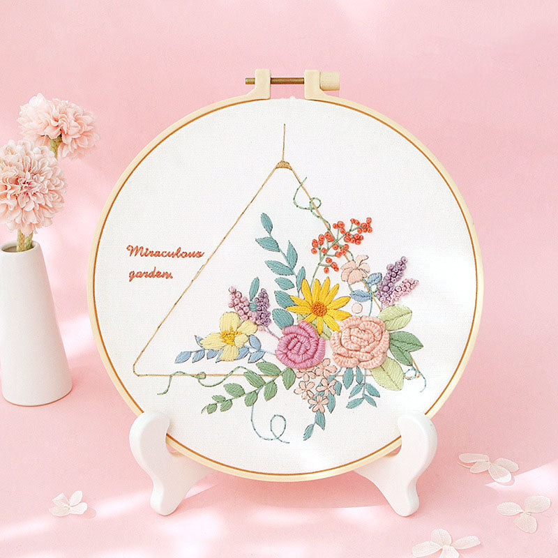 Set Sulam Tangan Pola Pemula Lukisan Hand Embroidery Stater Kit seri F