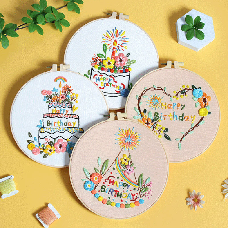 DIY Paket Sulam Tangan Set Menyulam Hand Embroidery Needle Kit Jahit Bordir Halloween Birthday Event