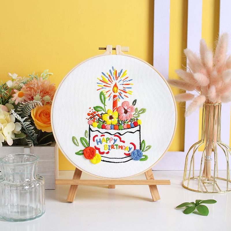 DIY Paket Sulam Tangan Set Menyulam Hand Embroidery Needle Kit Jahit Bordir Halloween Birthday Event