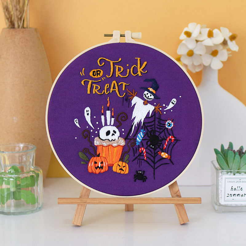 DIY Paket Sulam Tangan Set Menyulam Hand Embroidery Needle Kit Jahit Bordir Halloween Birthday Event