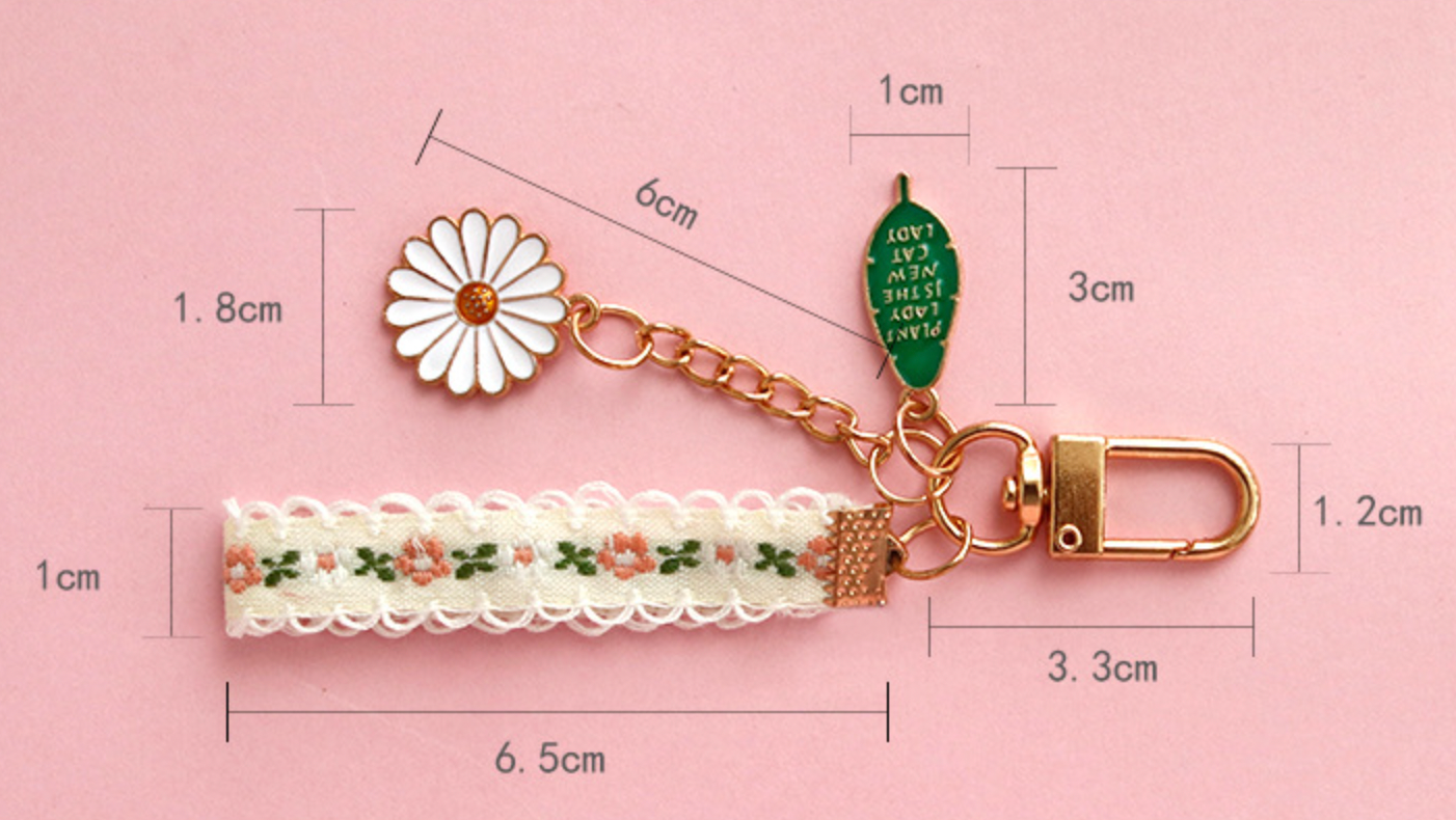 DIY Kit Embroidery Pendant Keychain Kerajinan Tangan Gantungan Kunci Bordir