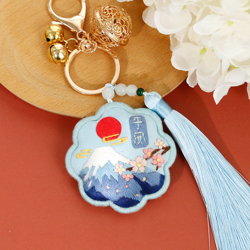 DIY Kit Keychain Handmade Kerajinan Sulam Tangan Gantungan Kunci Mobil Tas B