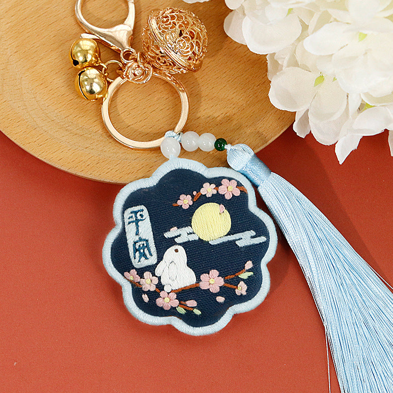 DIY Kit Keychain Handmade Kerajinan Sulam Tangan Gantungan Kunci Mobil Tas B