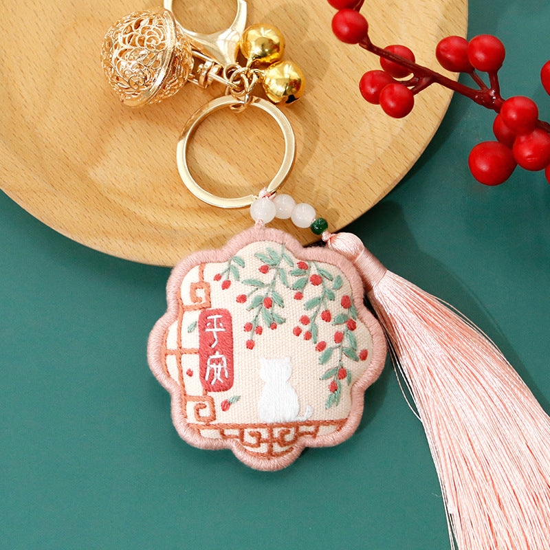 DIY Kit Keychain Handmade Kerajinan Sulam Tangan Gantungan Kunci Mobil Tas B
