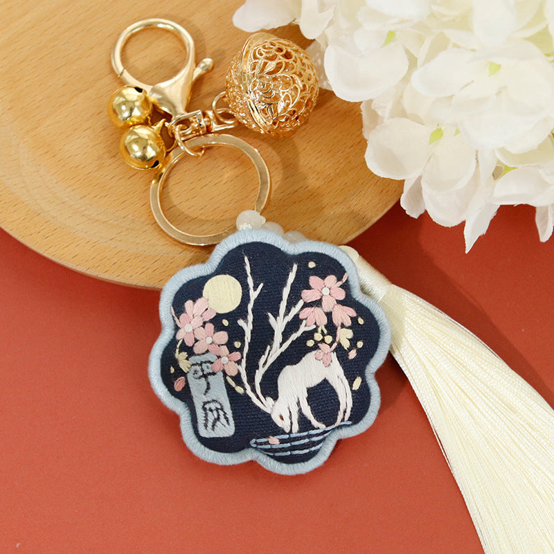 DIY Kit Keychain Handmade Kerajinan Sulam Tangan Gantungan Kunci Mobil Tas B