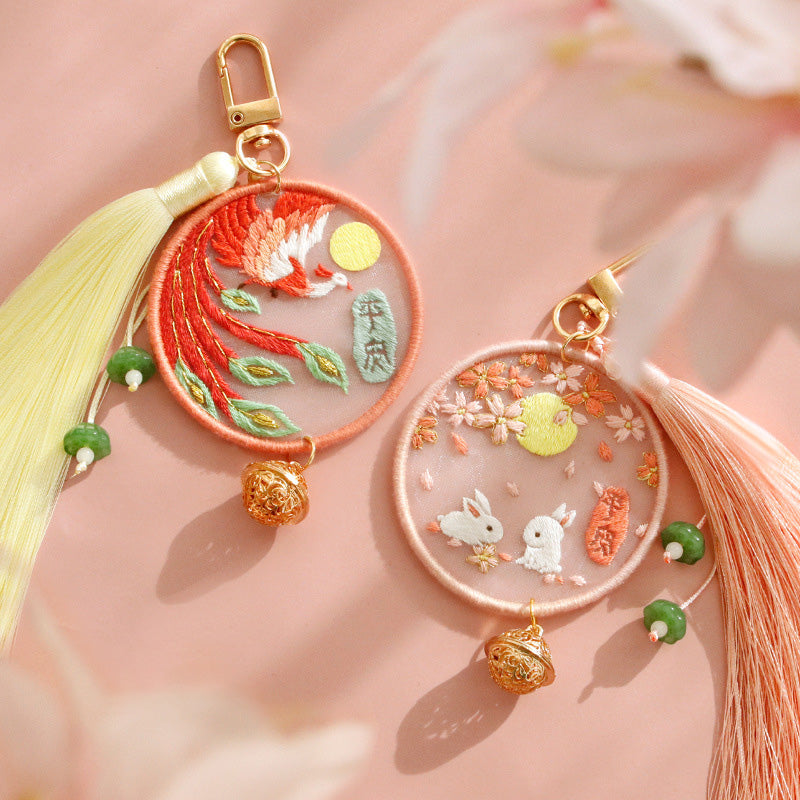 DIY Kit Keychain Handmade Kerajinan Sulam Tangan Gantungan Kunci Mobil Tas