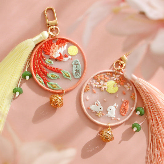 DIY Kit Keychain Handmade Kerajinan Sulam Tangan Gantungan Kunci Mobil Tas