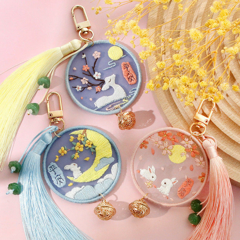 DIY Kit Keychain Handmade Kerajinan Sulam Tangan Gantungan Kunci Mobil Tas