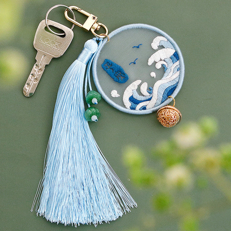 DIY Kit Keychain Handmade Kerajinan Sulam Tangan Gantungan Kunci Mobil Tas