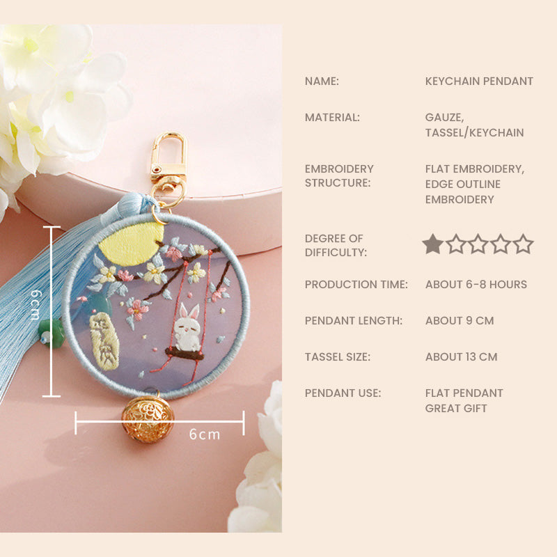 DIY Kit Keychain Handmade Kerajinan Sulam Tangan Gantungan Kunci Mobil Tas