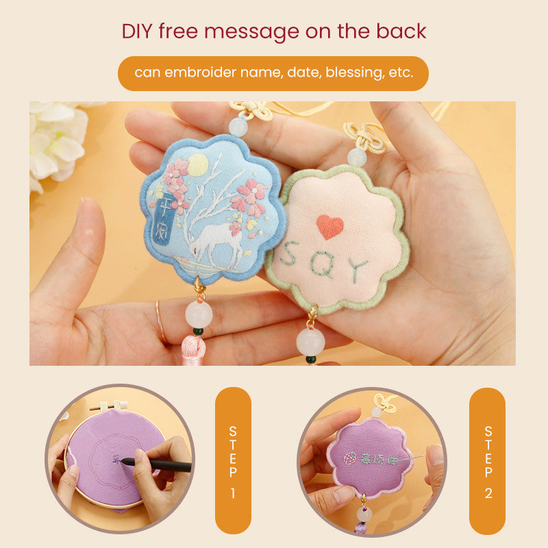 DIY Kit Pendant Handmade Kerajinan Sulam Tangan Gantungan Aksesoris Mobil Tas B