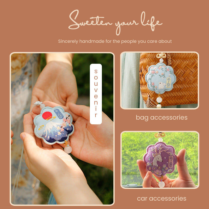 DIY Kit Pendant Handmade Kerajinan Sulam Tangan Gantungan Aksesoris Mobil Tas B