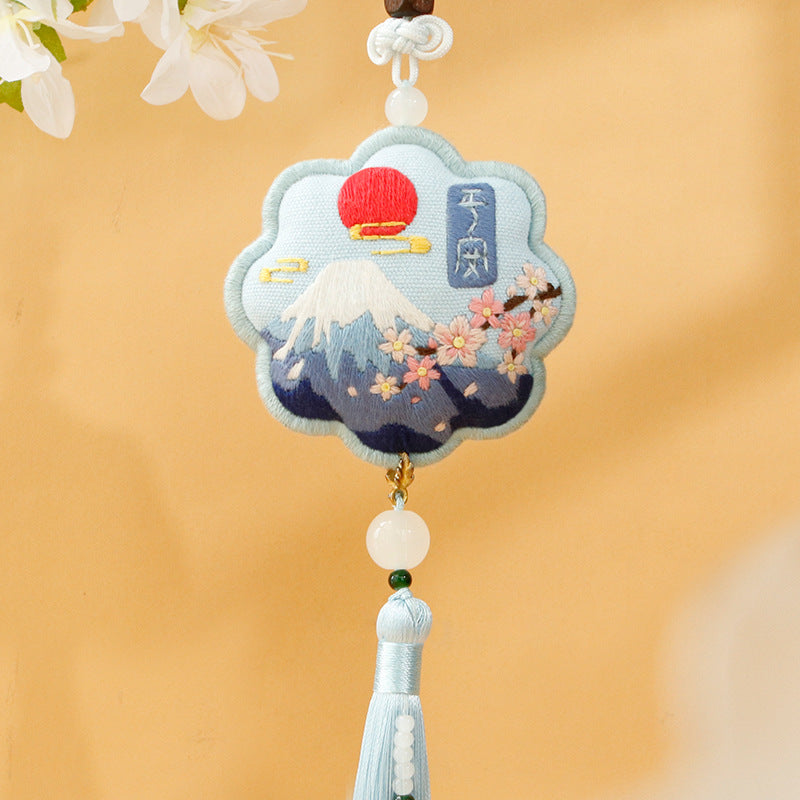 DIY Kit Pendant Handmade Kerajinan Sulam Tangan Gantungan Aksesoris Mobil Tas B