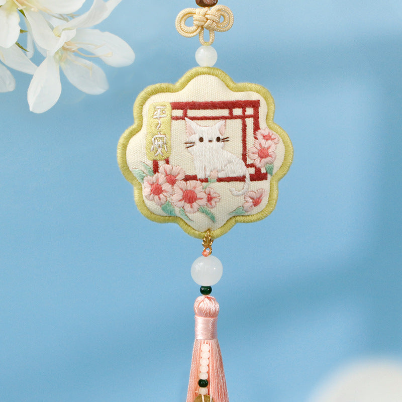 DIY Kit Pendant Handmade Kerajinan Sulam Tangan Gantungan Aksesoris Mobil Tas B