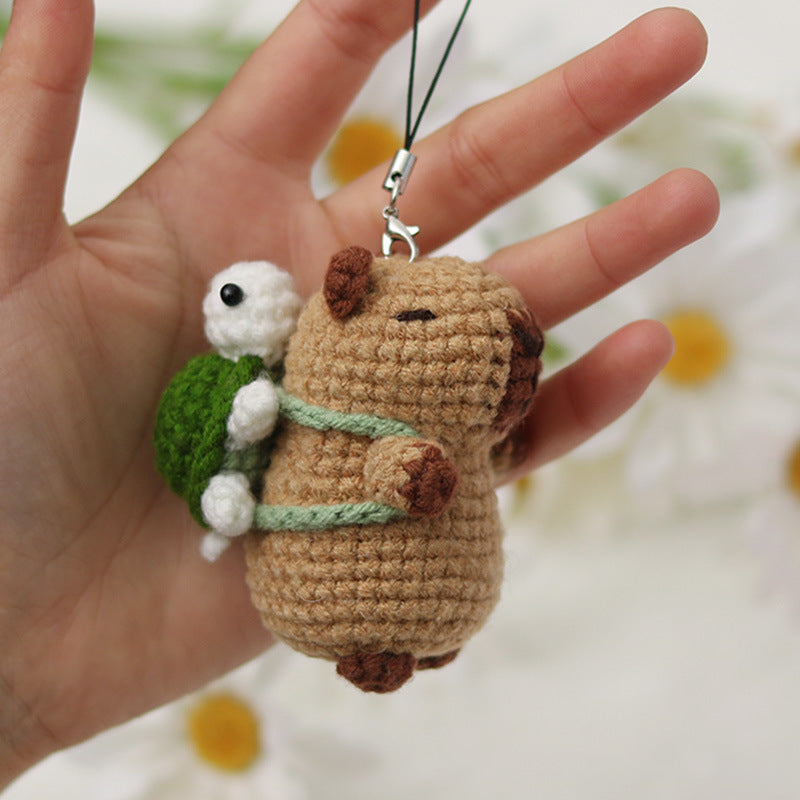 DIY Kit Crochet Amigurumi Rajut Boneka Capybara Kerajinan Tangan