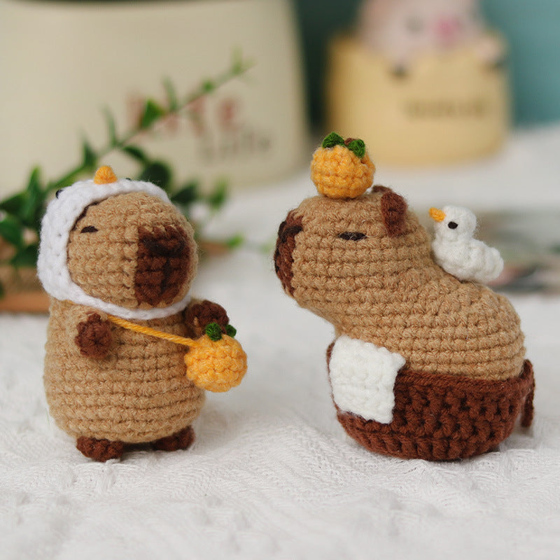DIY Kit Crochet Amigurumi Rajut Boneka Capybara Kerajinan Tangan