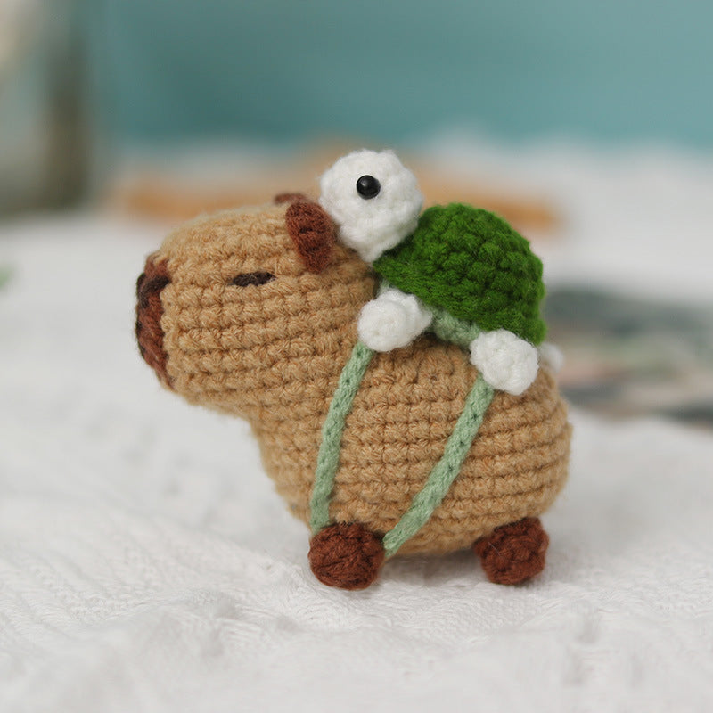 DIY Kit Crochet Amigurumi Rajut Boneka Capybara Kerajinan Tangan